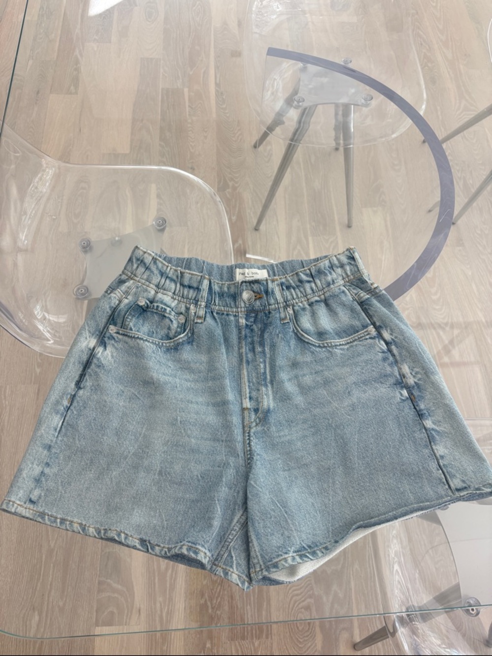 rag & bone terry walking shorts - Light Blue Denim